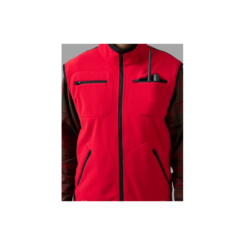 Härkila Gilet polaire Kamko, marron/rouge, taille M