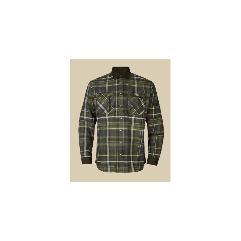 Härkila Chemise Pajala, carreaux olive, taille XL