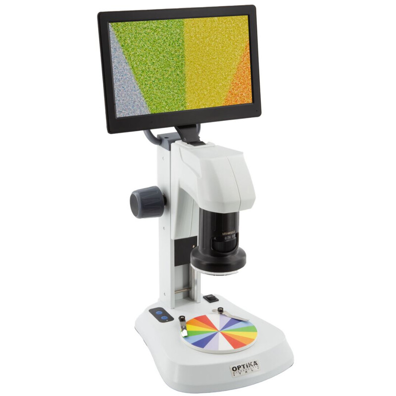 Optika , Microscope, SFX-85V, Zoom numérique, moniteur 9", 8x-54x, LED, lumière incidente et transmise