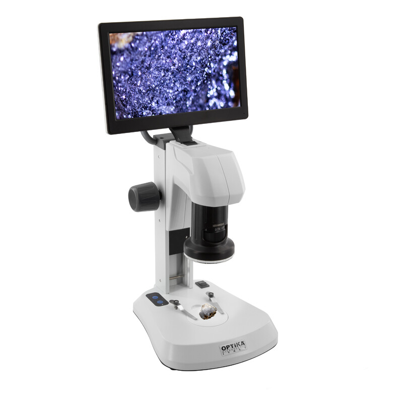Optika , Microscope, SFX-85V, Zoom numérique, moniteur 9", 8x-54x, LED, lumière incidente et transmise