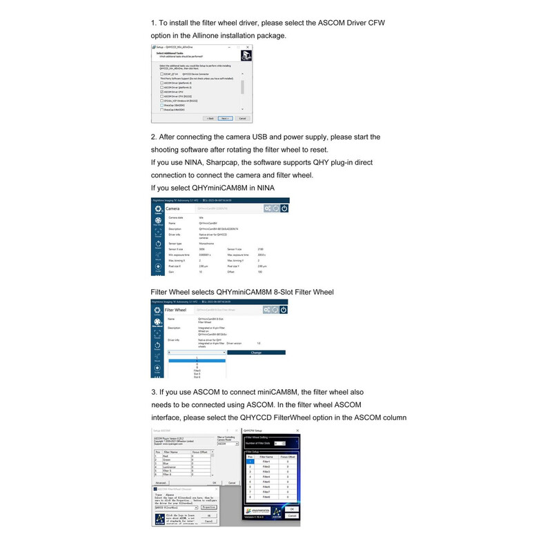 Caméra QHY miniCam8 Color Combo