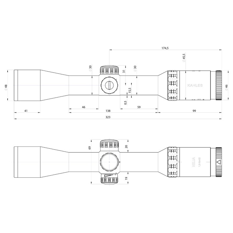 Lunette de tir Kahles Helia 1,6-8x42i, 4-Dot