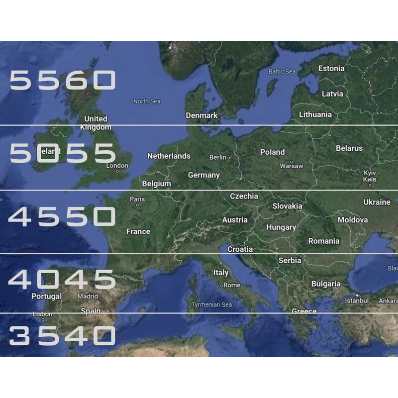 table équatoriale TMS-ASTRO Plateforme EQ visuelle 40°-45°