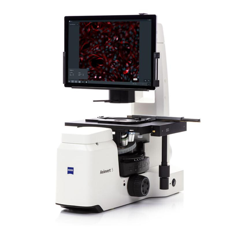 Microscope ZEISS Axiovert 5 Digital, PH, FL, 50-400x, Ph1, 0,4 NA, LED, 5 MP, couleur