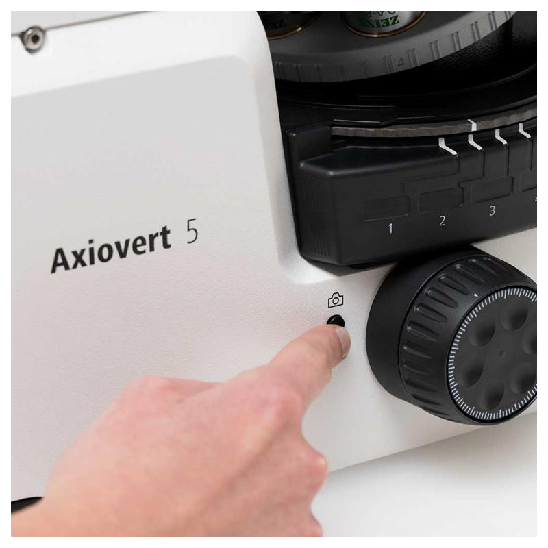Microscope ZEISS Axiovert 5 Digital, PH, FL, 50-400x, Ph1, 0,4 NA, LED, 5 MP, couleur