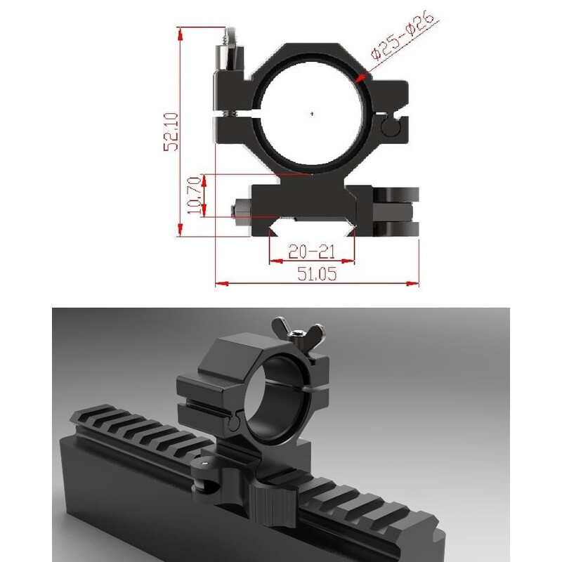 Maximtac Montage de lampe Picatinny