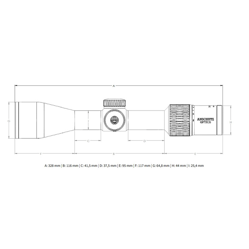 Lunette de tir Anschütz Optics Air Pro 4-12x50 AO AP MIL IR