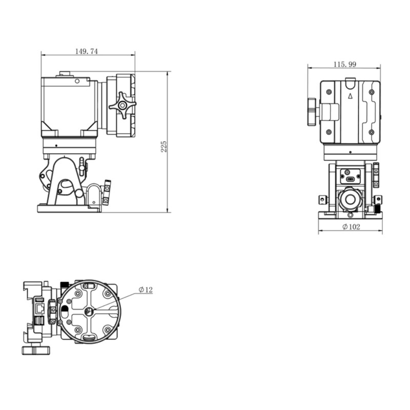 Monture iOptron HAE29B AZ/EQ EC dual SWG iMate