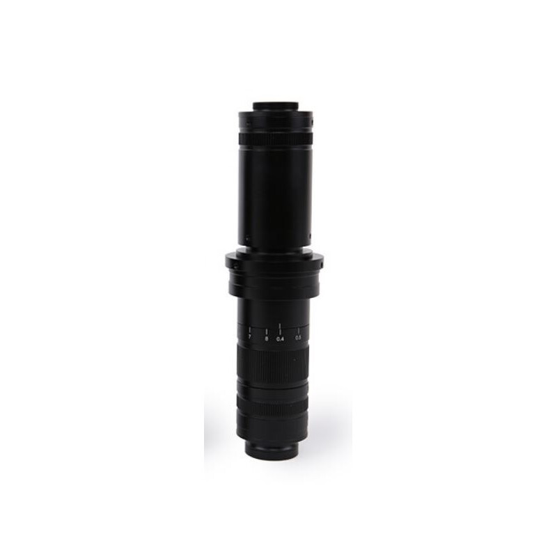 Microscope ToupTek Kit d'objectifs zoom TZM0880D, zoom 0,8-8x, 1x monture c-mount, avec éclairage annulaire de polarisation inclus