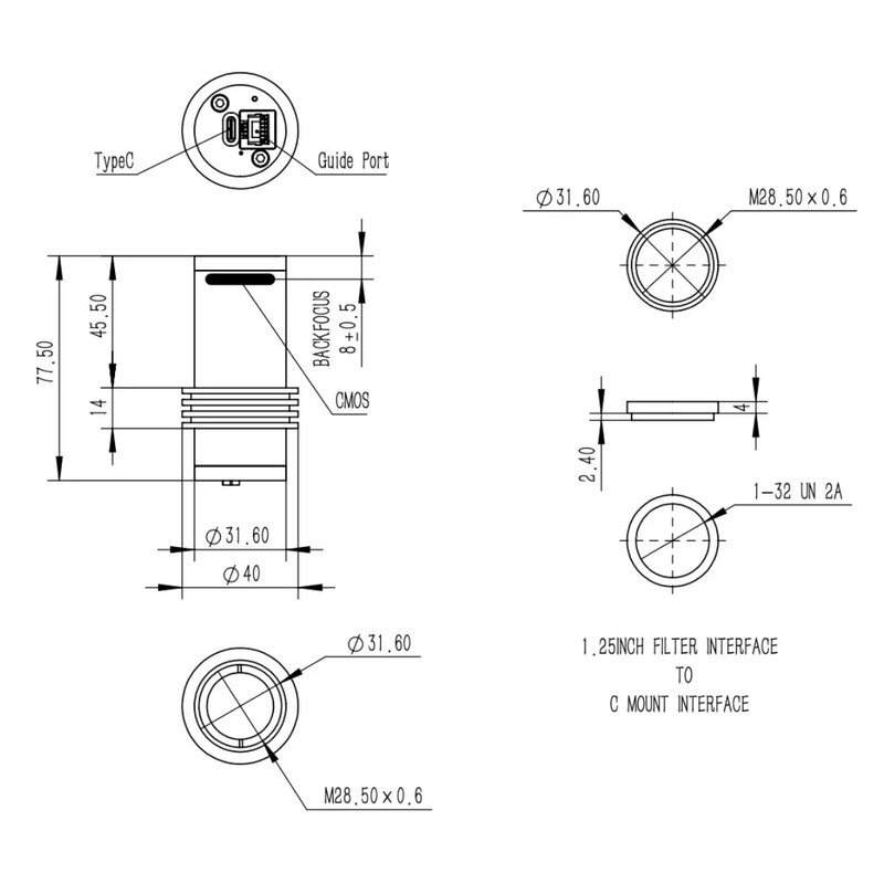 Caméra QHY 5III 585M Mono