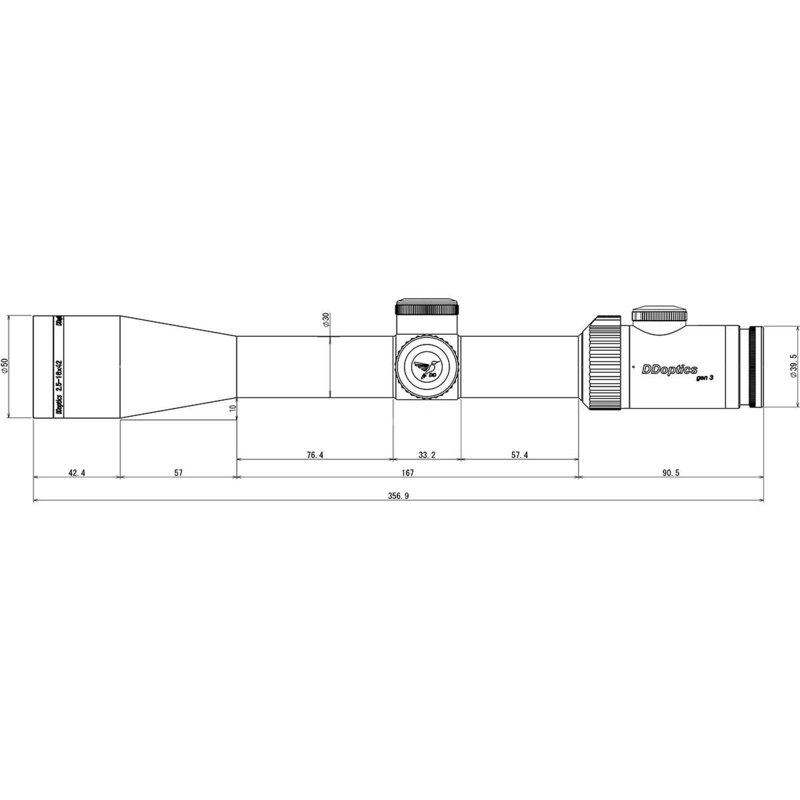 Lunette de tir DDoptics Nighteagle V6 2,5-16x42 Gen 3