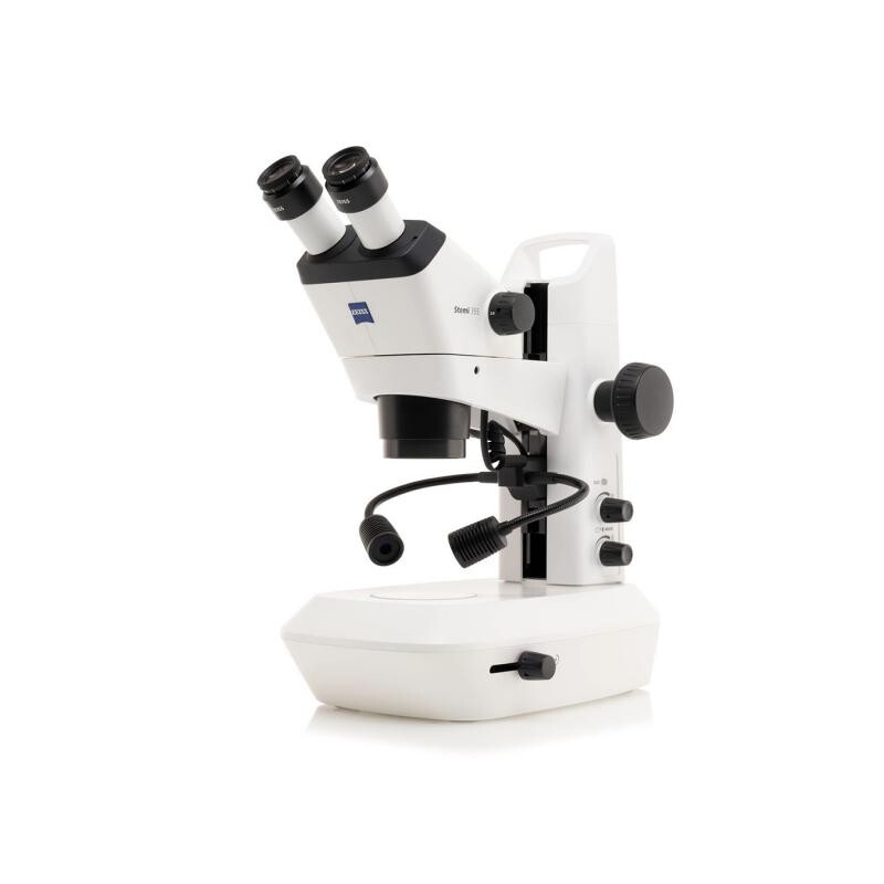 Microscope stéréo zoom ZEISS Stemi 355, C Lab, trino, BF, DF, w.d. 110 mm, 10x/23, 5,5:1, 7,2x-40x, AL/DL, Spot C LED