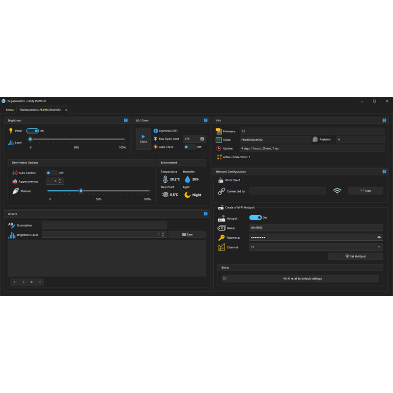 PegasusAstro masque flatfield FlatMaster 120 Neo