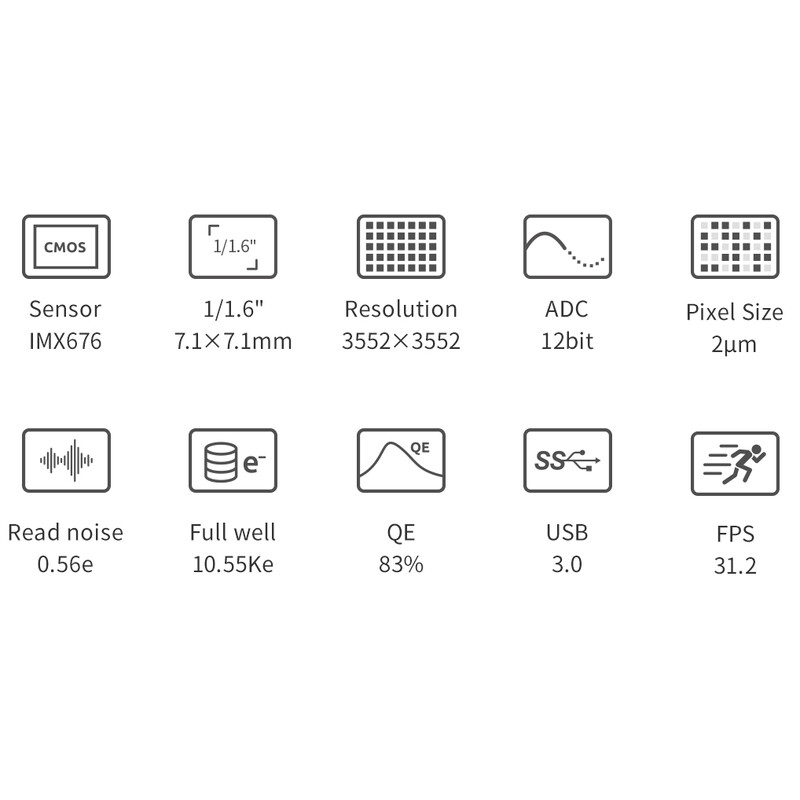 Caméra ZWO ASI 676 MC Color