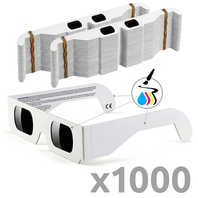 Lunettes pour éclipse solaire Omegon OEM Solar Safe 1 000 pièces