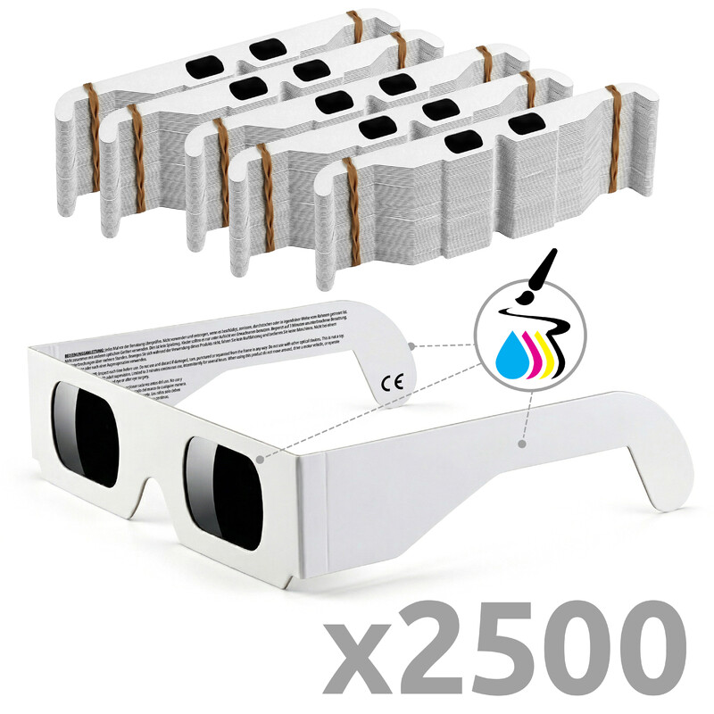 Lunettes pour éclipse solaire Omegon OEM Solar Safe 2 500 pièces