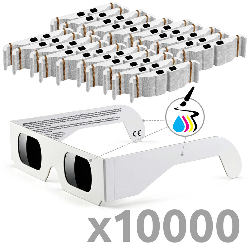 Lunettes pour éclipse solaire Omegon OEM Solar Safe 10 000 pièces.