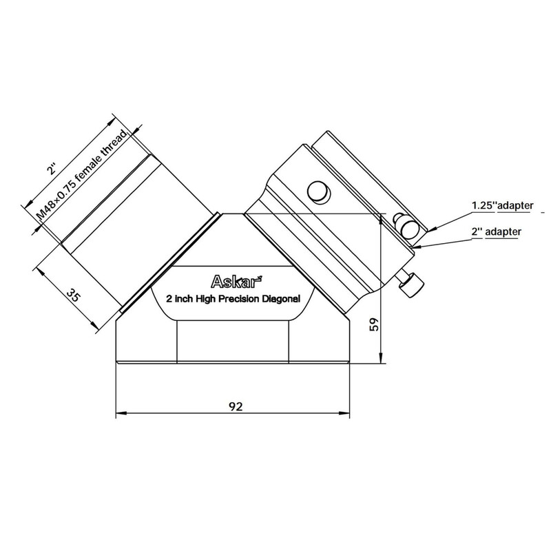 Renvoi coudé Askar 90° 2"