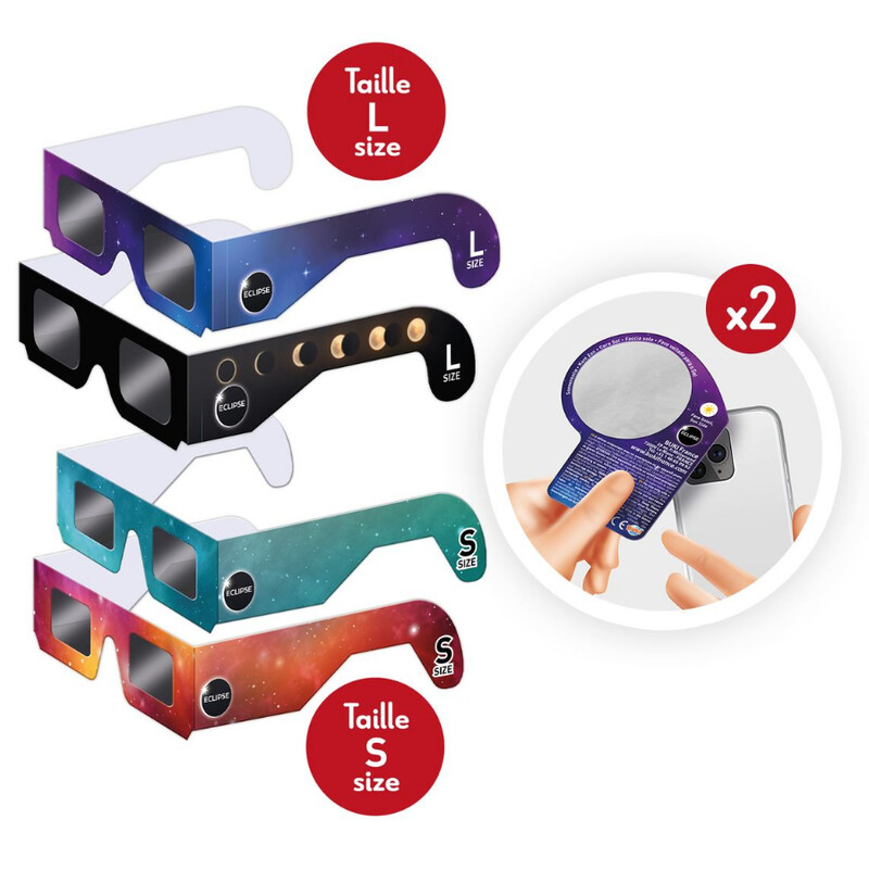 Buki Lunettes d'éclipse solaire , pack familial