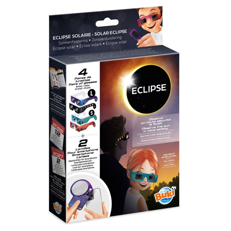 Buki Lunettes d'éclipse solaire , pack familial
