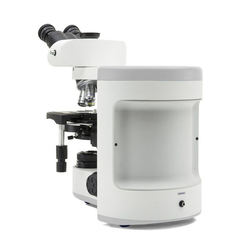 Microscope Optika B-810LD4, trino, HF, FL, infinity, plan, 40-1000x, LED, cube de filtres LED bleus et verts