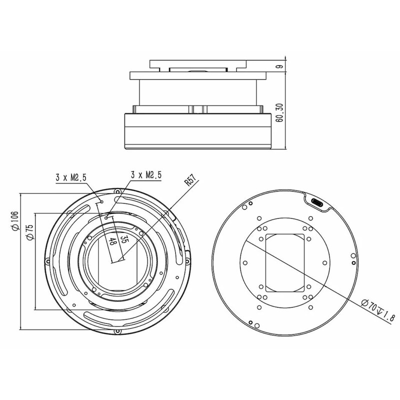 Roue à filtres Wanderer Astro Cube Celestron RASA 1100 & 3600